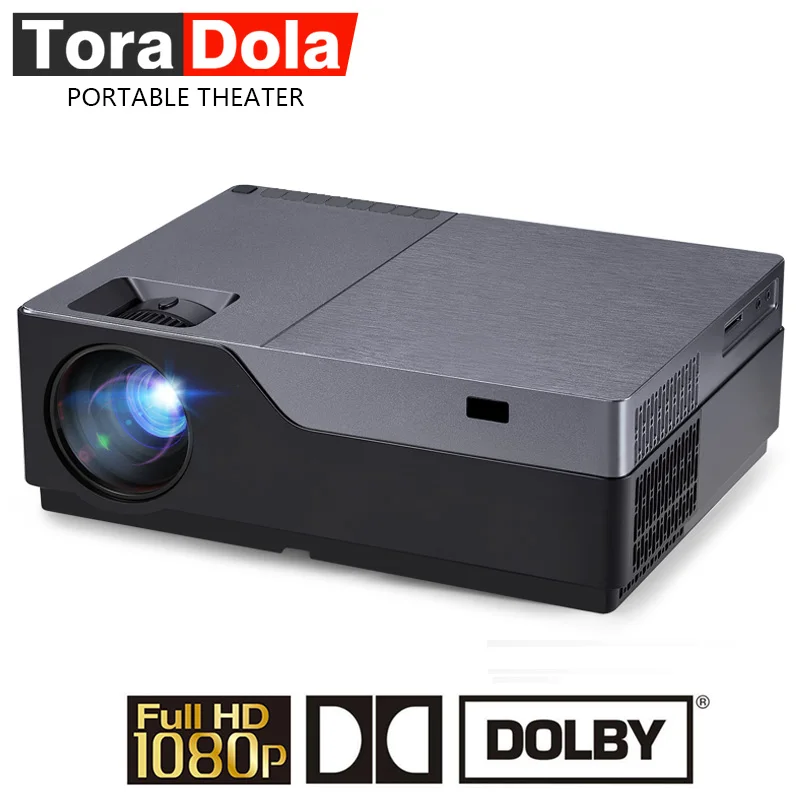 TORA DOLA 1920*1080P LED Projector Support AC3. 5500 Lumens Full HD Theater (Optional Android.WIFI Display Receiver) M18. LED TV