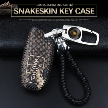 

Dedicated to Lamborghini key case leather Aventador / key cover special badge key box Huracan car standard car leather key ring