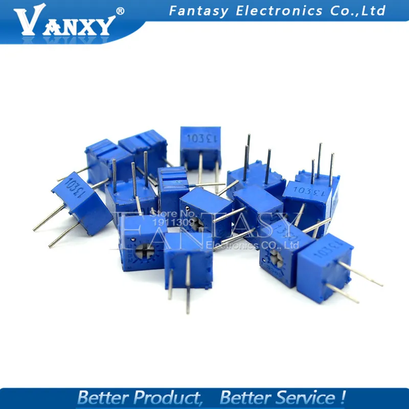 10 шт. 3362P-1-103LF 3362 P 10K ohm 3362P-1-103 3362P-103 3362 P103 103 Подстроечный резистор подстроечный потенциометр переменный резистор