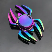 Dedo Spinner Oficina alivio de la ansiedad estrés Fidget Gyro flor/Torre/araña mano Metal Spinner Tri-Spinner modelo