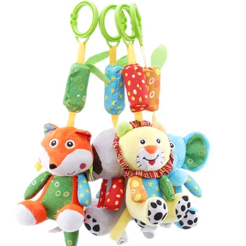 

Unique Baby Rattles Toys Cotton Stroller Pram Crib Hanging Plush Toys Animal Clip Baby Crib Bed Hanging Bells Toys 0-12 Months
