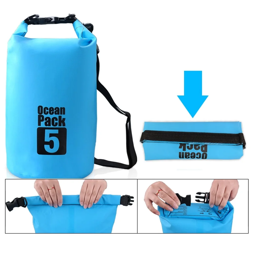 2L/5L/10L/15L/20L/30L Супер Легкий ПВХ сухой мешок для каякинга рафтинг Серфинг Спорт