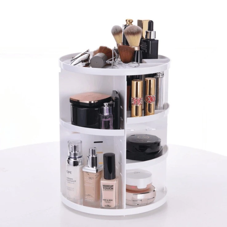 

3 Clolors Rotating Makeup Storage Box Bins Plastic Sundries Cosmetic Jewelry Diamond Embroidery Storage Box Tools