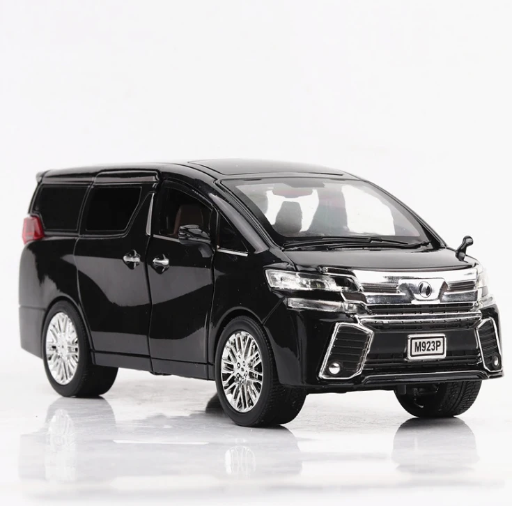 1:24 литая под давлением модель автомобиля для Alphard Vellfire роскошный MPV Металлический Игрушечный Автомобиль со звуком светильник функция оттягивания Детские Подарочные игрушки