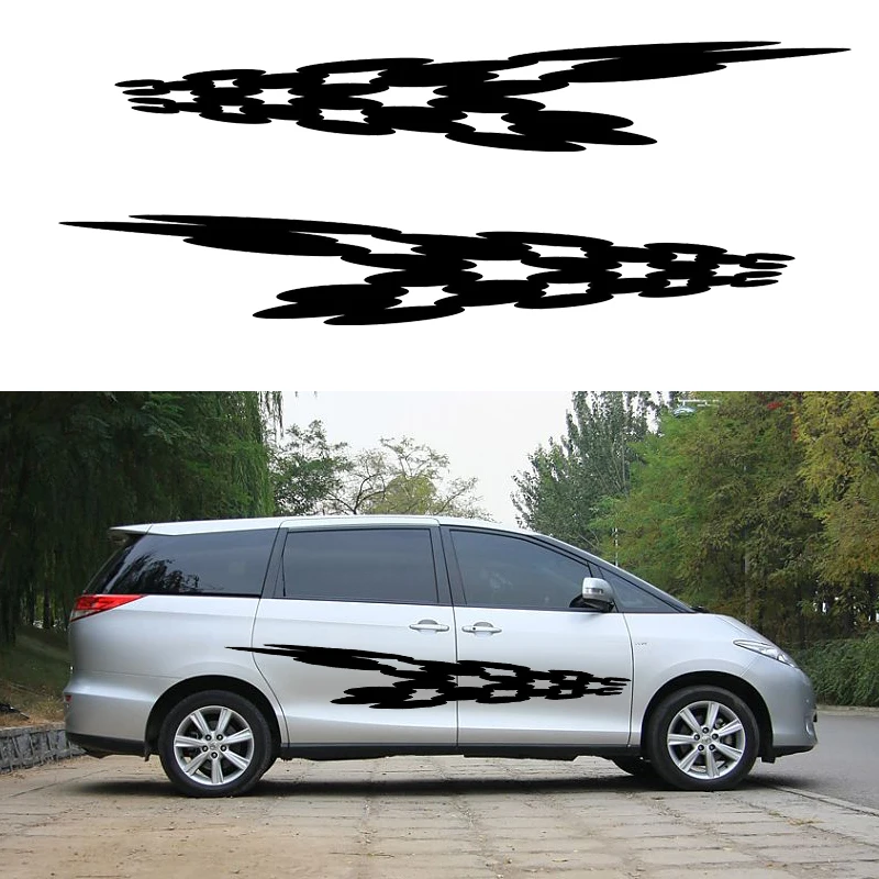 2 X Beautifully Flying Fast Forward Chain Chains Trident Art Car Sticker for Motorhome RV SUV Trailer Truck Vinyl Decal 10 Color