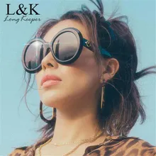 Новинка, солнцезащитные очки более размера d с круглой оправой, Ретро стиль, солнцезащитные очки для мужчин и женщин, большие размеры, модные очки, тренд класса люкс, UV400