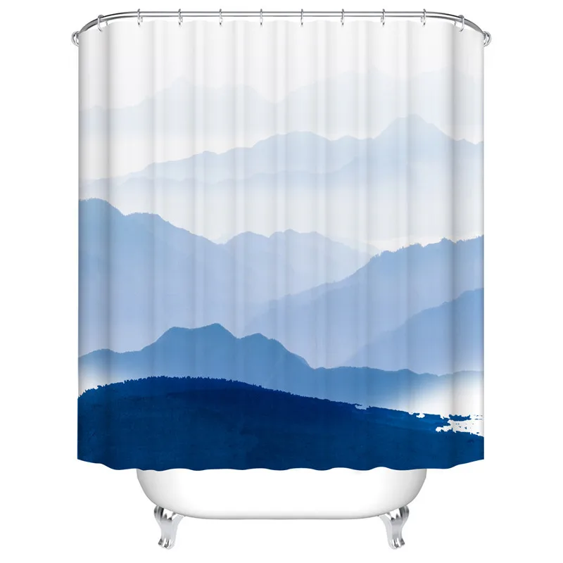 Лес, пейзаж занавески для душа украшения ванной комнаты экран водонепроницаемый ткань занавески для ванной домашний декор