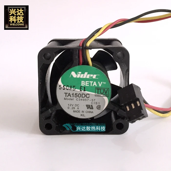 

Free Shipping NIDEC cooling Fan 4CM 40mm 40*40*28MM 4*4*2CM DC 12V 1U server Fan C34957-57 3-wireCooling Fan