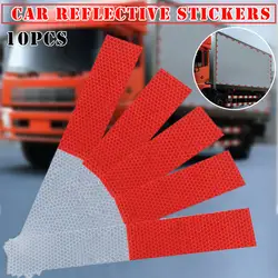 Новый 10 шт. автомобиля светоотражающие знаки наклейки красный, белый оповещения полосы маркировки Детская безопасность для грузовик