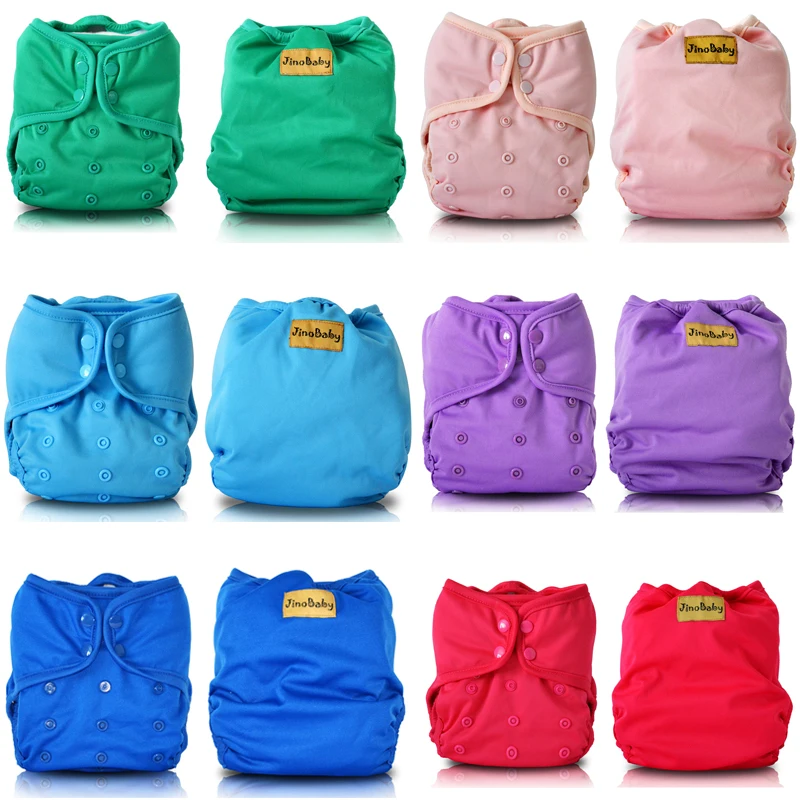 JinoBaby Plaine Couleur Réutilisable Bébé Couches Couches