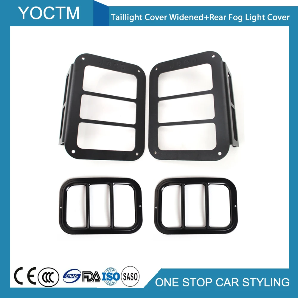 Automotive Exterior Accessories Black Car Styling Taillight Cover Widened + Rear Fog Light Cover Fit For Jeep Wrangler 2011-2018 Automotive Exterior Accessories Black Car Styling Taillight Cover Widened + Rear Fog Light Cover Fit For Jeep Wrangler 2011-2018