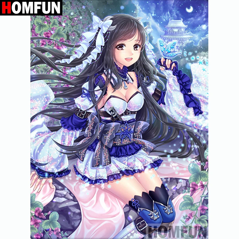 

HOMFUN Full Square/Round Drill 5D DIY Diamond Painting "Cartoon girl" Embroidery Cross Stitch 3D Home Decor Gift A13033
