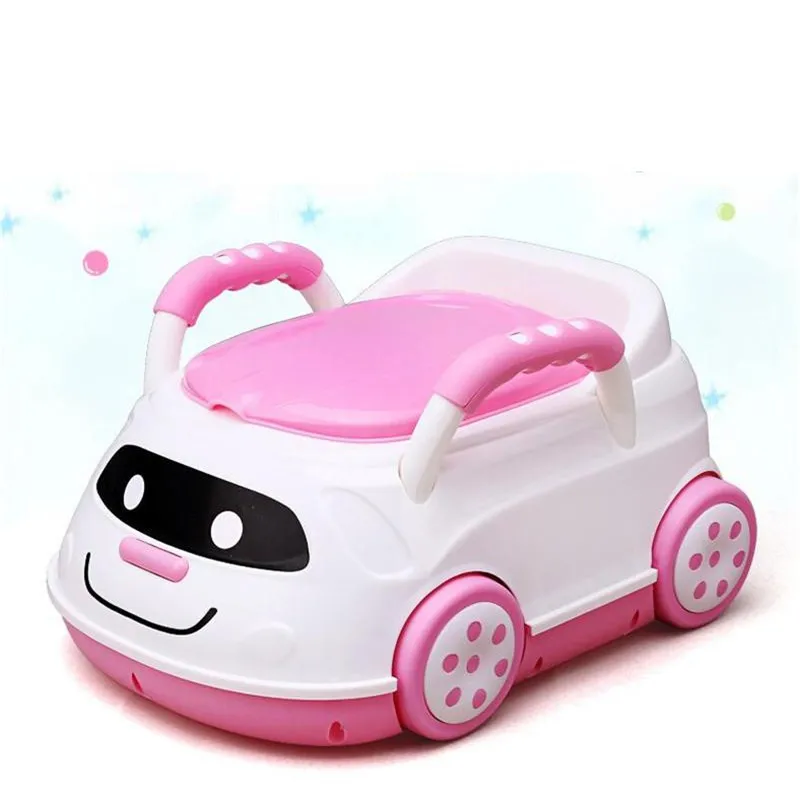Cute Bebe Camping Car Portable Potty Child Cartoon Toilet Seat Kids Pinico WC Toilets For Boys & Girls Baby Potty Training Free 10