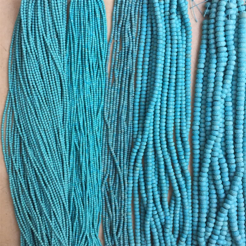 

Faceted Rondelles 3*4/5*8/6*10MM Turquoises Cut Howlite Natural Stone 4/5/6/8/10/12/14mm Loose Bead for Woman Jewelry Making DIY