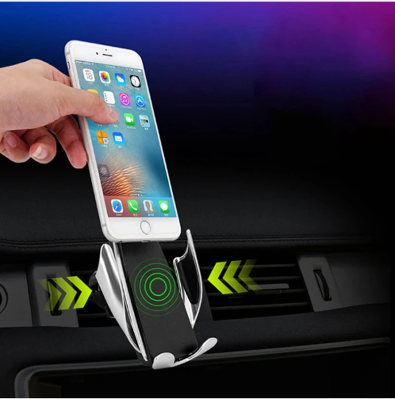 

S5 wireless car charger fast automatic fixture fast charging usb wireless car charger 3.0 with infrared sensor for iPhone xs max