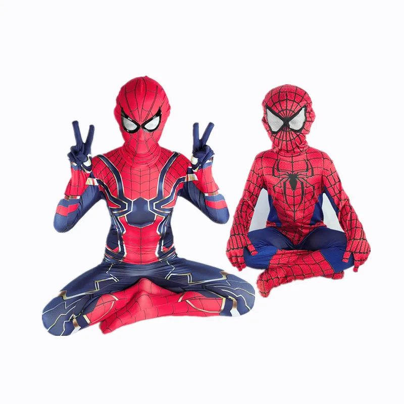 Костюм Человека-паука Purim, костюм Человека-паука, костюм Человека-паука Marvel для взрослых, детей, детей, Человек-паук, красный, черный, одежда
