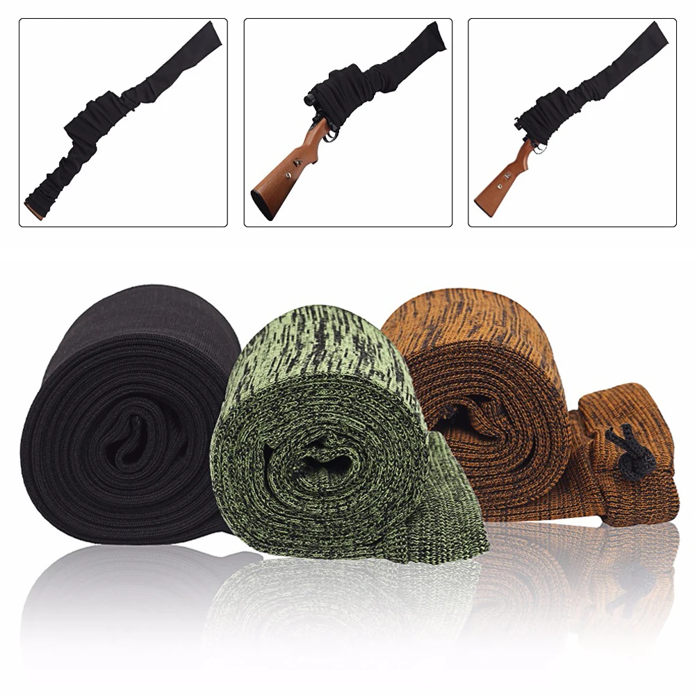 

14"/54" Airsoft Rifle Pistol Knit Gun Sock Silicone Treated Handgun Protector Cover Holster Moistureproof Storage Hunting Bag