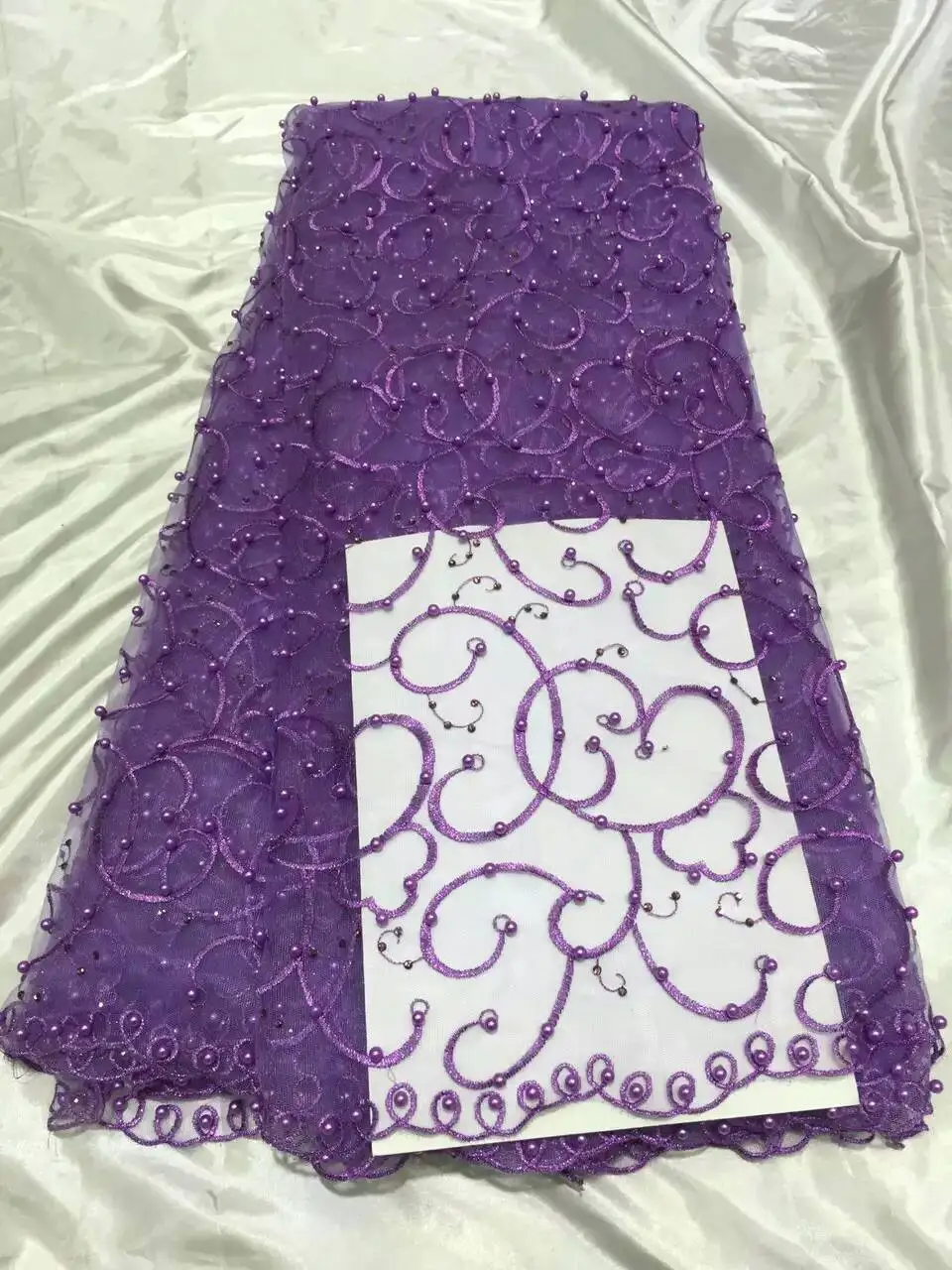 Black Peacock Green Red Lilac embroidered Luxry Lurex pearl High