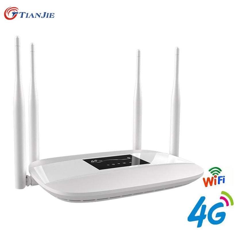 

4G LTE WiFi Router 300Mbps Wireless FDD TDD Broadand 4G 3G Wi-Fi Mobile Hotspots CPE with SIM Slot 4LAN Ports 32 Users Gateway