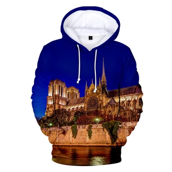 

New Arrival Notre Dame de Paris 3D hoodie Boy/Girl Spring Fall Winter Casual Long Sleeve Hooded Sweatshirt
