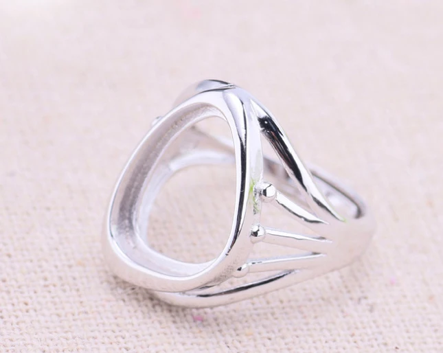 12*17mm 925 STERLING SILVER girl women Semi Mount Bases Blanks base blank ring Setting wedding jewelry findings diy A2215 | Украшения и