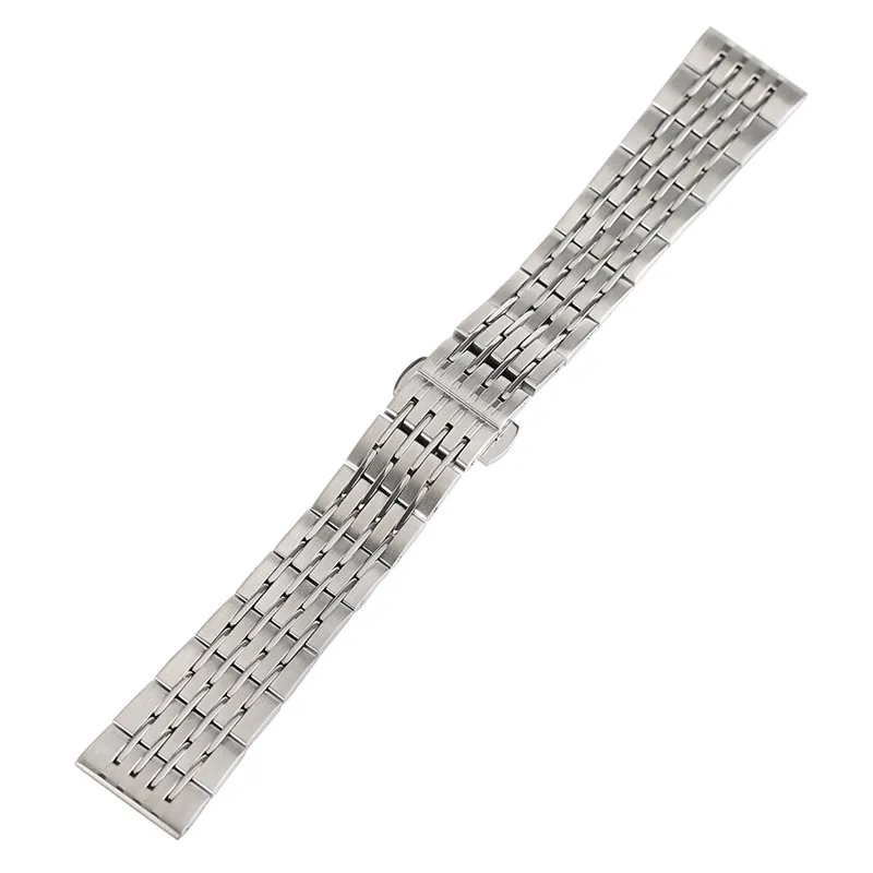 20 мм 22 мм 24 мм классика AAAAA+ ремешок для часов из нержавеющей стали серебряный ремешок для часов для мужчин и женщин Регулируемый браслет+ 2 пружинных ремешка
