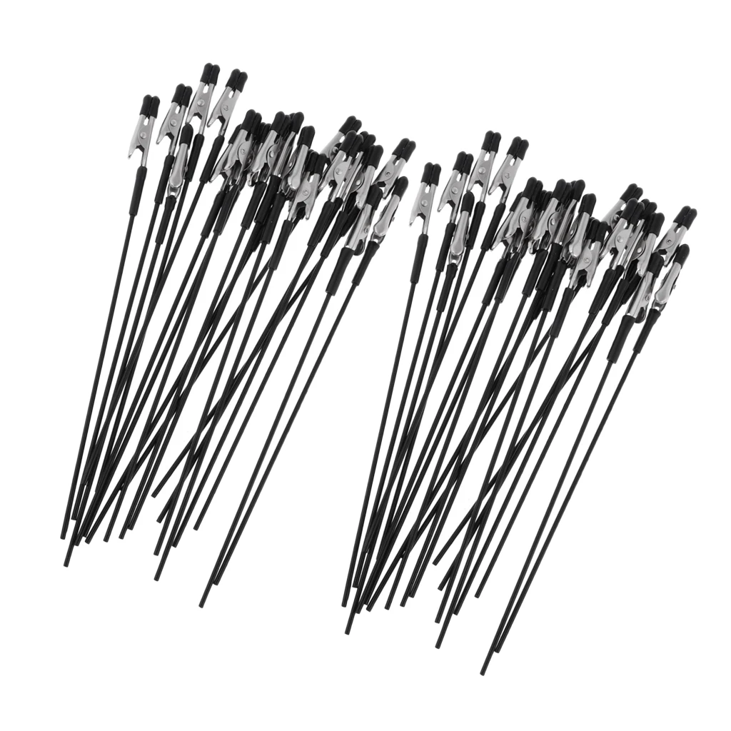 MagiDeal 40Pcs 17.8cm Airbrush Alligator Clip Military Model Color Inkjet Painting Sticks Tools for Gundam Figure Toy
