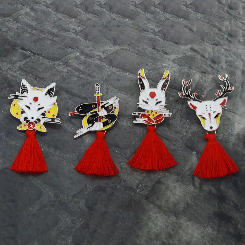 Get 1 Pc Kitsune Pin Japanese Deer Rabbit Snake Fox Kabuki Ninja With Free HD Get Wallpaper 1 Pc Kitsune Pin Japanese Deer Rabbit Snake Fox Kabuki Ninja With Free