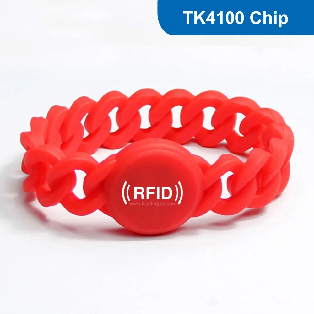 

Silicone RFID Wristband RFID Bracelet for access control with TK4100 Chip Free Shipping