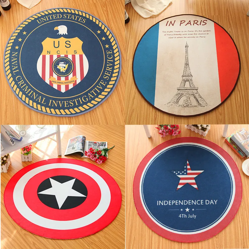 

1Pcs Fashion Aspiration Non-slip Round children's cartoon carpet Living room/bedroom/cloakroom/hanging basket/computer chair mat