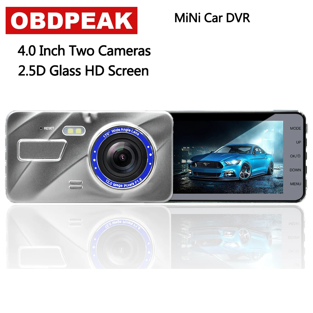 Car DVR Camera 4.0 Inch Wtih Rearview Mirror Camera FHD 1080P Digital video Recorder Dash Cam Auto Dual Lens Registrator DVRs