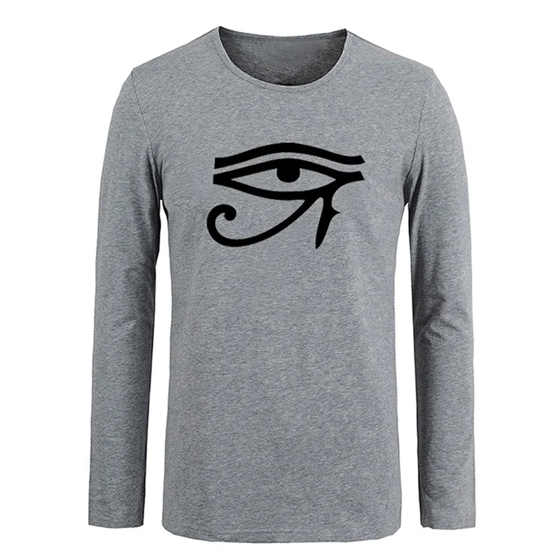 

EYE OF HORUS Vintage tribe totem Vintage Aztec tribal eye totem Design Mens Guys Printing Graphic Tee Long Sleeve Cotton