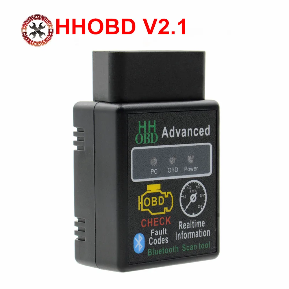 2018 автомобильный диагностический сканер V2.1 OBD2 HH OBD ELM327 работает Android Torque Bluetooth