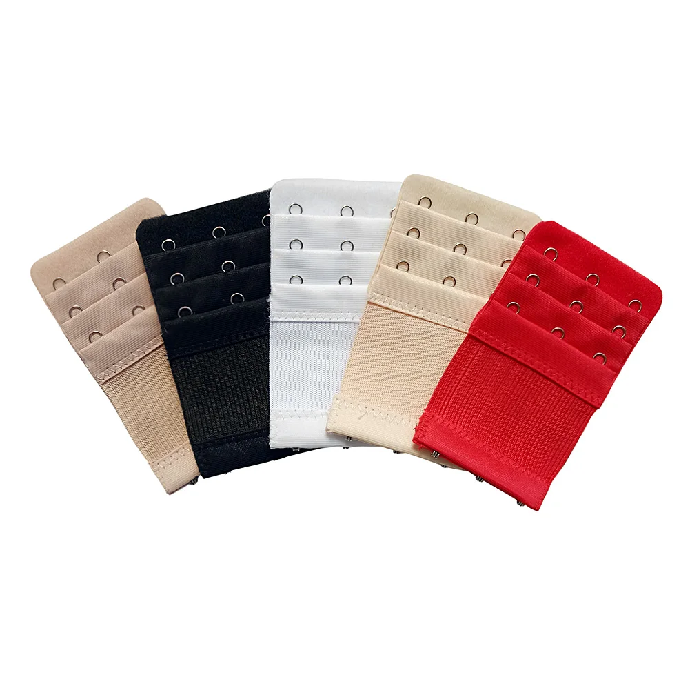 5 pcs/lot Women Adjustable Bra Extender 3 Rows 3 Hooks Ladies Soft Bra Extension Strap