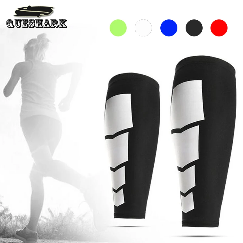 1 Pair Football Shin Guards Soccer Running Leg Warmers Compression Calf