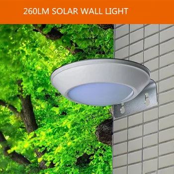 

2.1W 260LM Solar powered Microwave motion sensor led wall light IP65 waterproof outdoor lighting garden cottage path road lamp