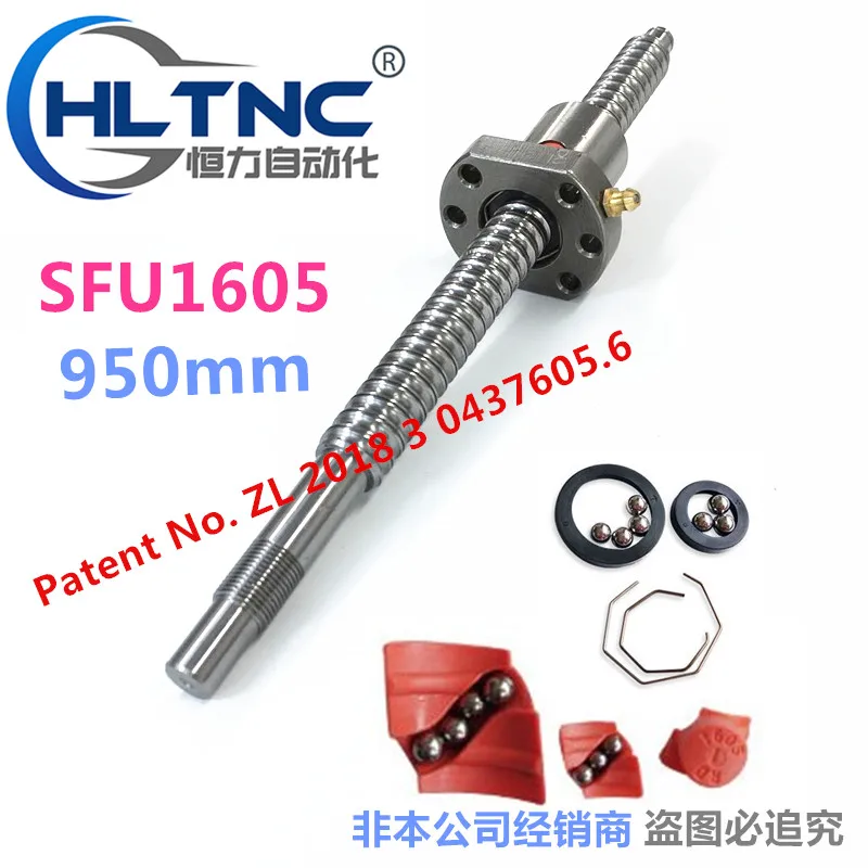 

1pc Ball Screw SFU1605 - L950mm+ 1pc RM 1605 Ballscrew Ballnut for CNC and BK12 / BF12 standard end machined CNC Parts