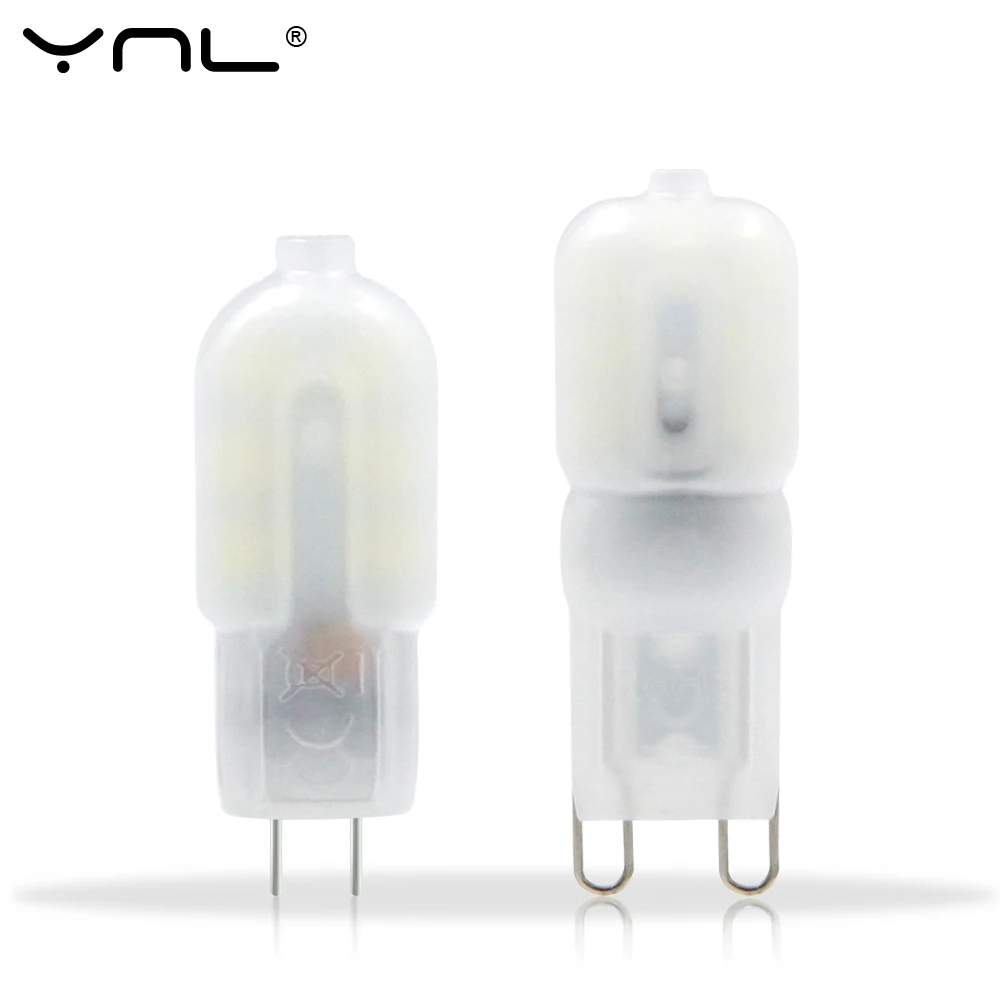 YNL G4 Светодиодный светильник 12 В 220 светодиодный G9 2 Вт 3 SMD 2835 мини лампа молочного