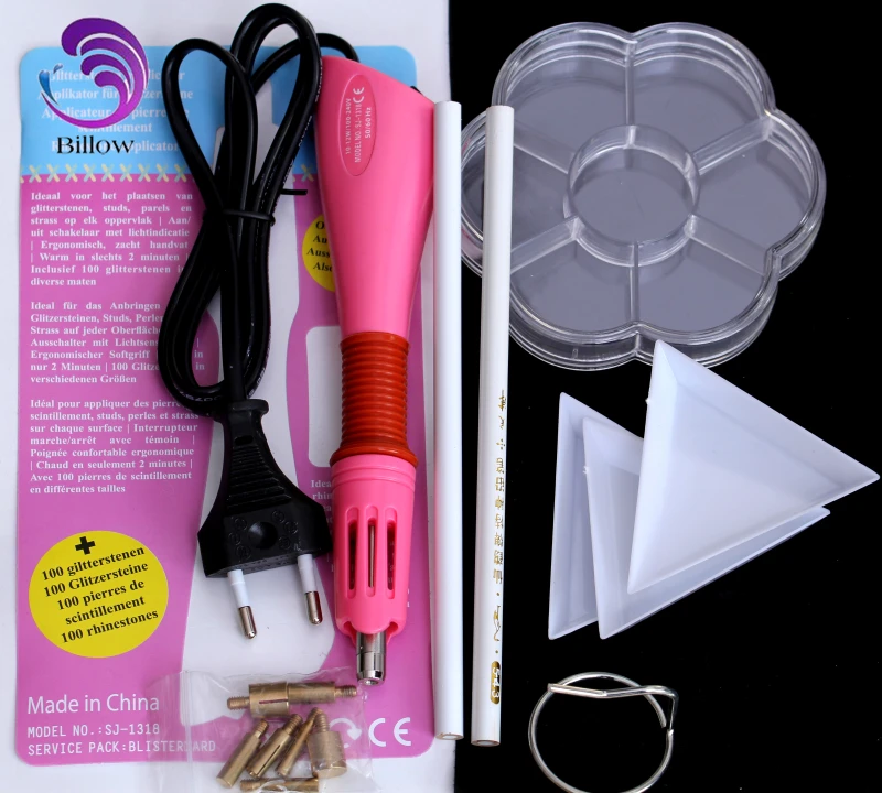 

DIY Tool Set 1pcs Hotfix Applicator 2pcs Pick Up Pencil 1 Plate 1 Box 1 Rotatable Boxes For Jewelry Strass Rhinestones B1980