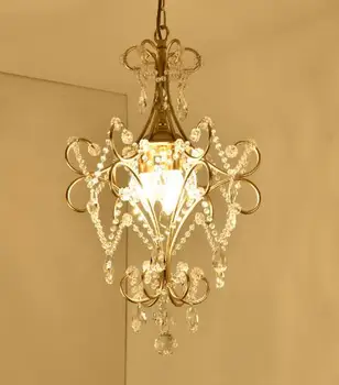 

Retro loft American vintage Branches leaves crystal chandelier lustres de cristal livign room bedroom light
