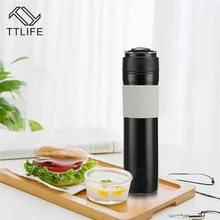 

TTLIFE New Portable French Press 0.3L Law Pressure Pot Hand Coffee Pot Portable Tea Fruit Cup Daily Filter Creative Coffee Cup