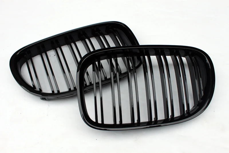 1 пара: Передняя решетка для почек, решетка для гриля, глянцевая черная/матовая черная гоночная грили для BMW 7-Series F01/F02/F03/F04 2009-2012 - Цвет: Glossy Black