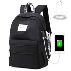 Usb зарядка ноутбук рюкзак 14 дюймов Anti Theft для женщин школьные ранцы для подростков обувь девочек колледж путешествия