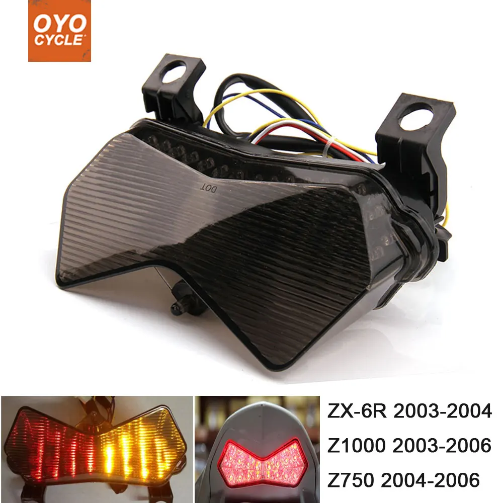 

Motorcycle Integrated LED Tail Light Brake Turn Signal Blinker For Kawasaki Ninja ZX6R ZX636 Z1000 Z750 ZX6RR