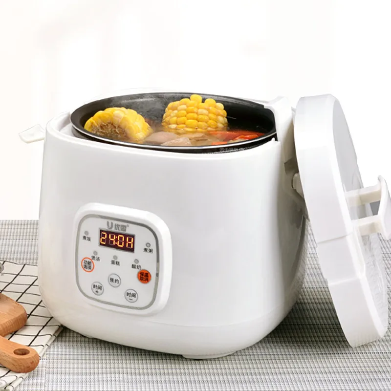 

Intelligent Rice Cooker Mini Fully Automatic Small Household 1-4 People Appointment Timing 2L Porridge Soup Yogurt