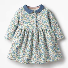 Little maven kids girls fashion brand autumn baby girls clothes draped dress Cotton flower print toddler girl dresses S0522 Little maven kids girls fashion brand autumn baby girls clothes draped dress Cotton flower print toddler girl dresses S0522