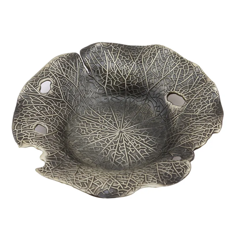 

Mini Alloy Teacup Tray Lotus Outlook Teacup Mat Coffee Cup Stand Vintage Style Coaster Chinese Teaware Kitchen Tool