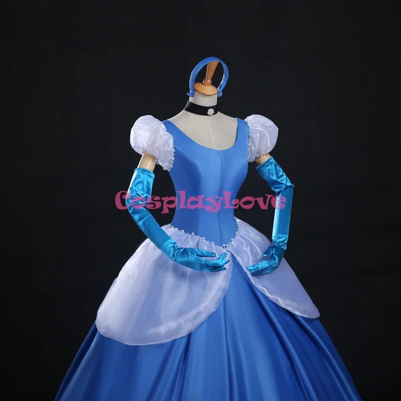 Cosplaylove Cinderella Cosplay Dark Blue The Princess Cinderella Cosplay Costume Dress Adult Kid Costumes Custom Made (9)
