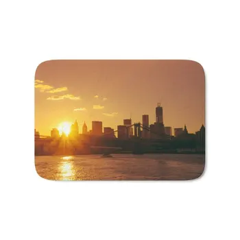 

Sunset - New York City Bath Mat Indoor Anti-Slip Welcome Entrance Door Mat Bathroom Kitchen Carpets