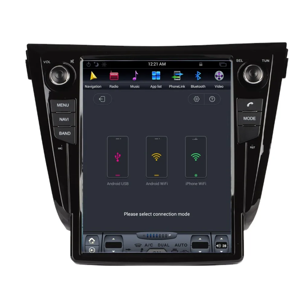 2 Din Tesla Style 12 1 &quotAndroid 6 0 автомобильная лампа для NISSAN gps навигация dvd плеер Qashqai 2013 2018